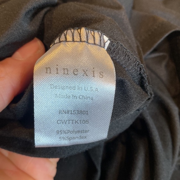 Ninexis Black Racerback Adjustable Strap Babydoll Tank Oversized Relaxed Size S - Picture 5 of 6